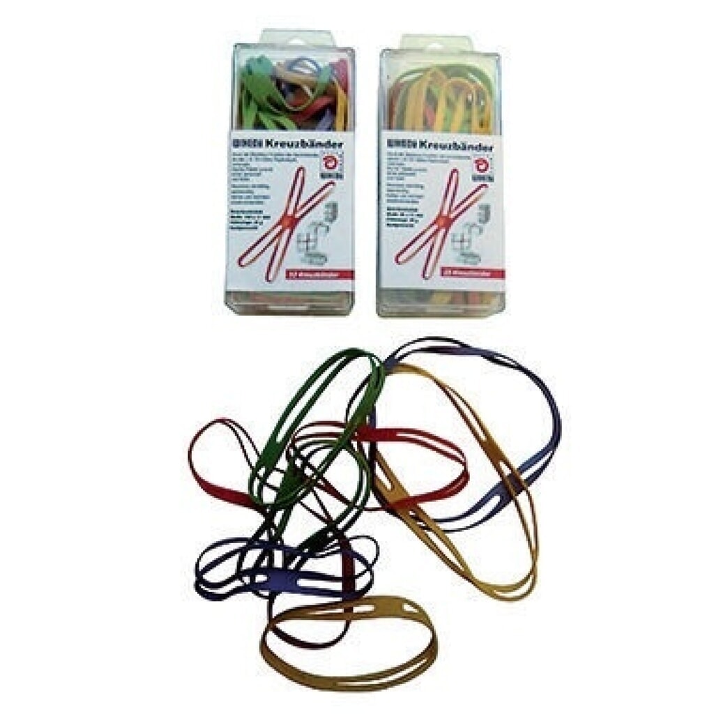 WiHeDü Kreuzband 510.035 150x11mm farbig sortiert 12 St./Pack. Produktabbildung: WiHeDü Kreuzband 510.035 150x11mm farbig sortiert 12 St./Pack.