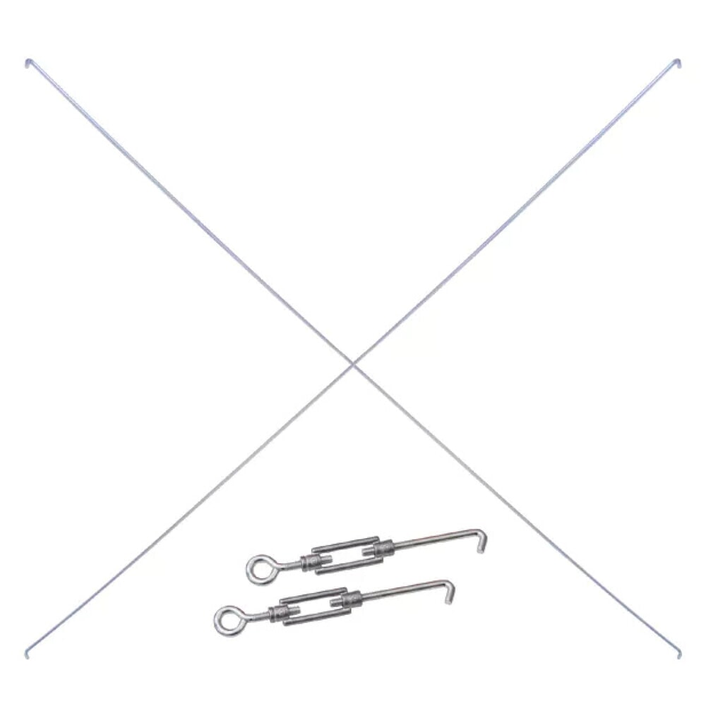 Produktabbildung: Kreuzstreben-Set 1300 für SCHULTE Fachbodenregal Grundfeld, (2 Spannschlösser, 2 Diagonalstreben)