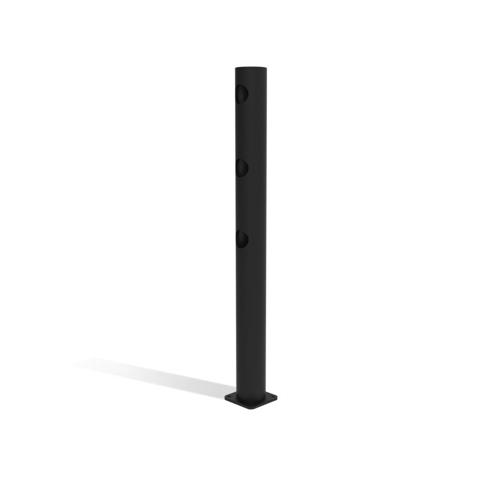 Číslo obrázka výrobku 6: Stredový stĺpik krídlových dverí pre bezpečnostné lišty „Delta“, Ø 110 mm, výška 1200 mm, 90°