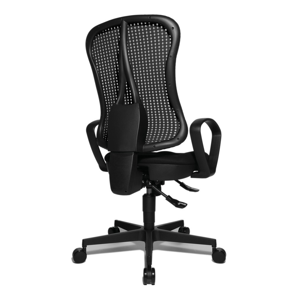 Zdjęcie produktu nr 5: Krzesło biurowe obrotowe Topstar® Head Point SY, siedzisko z muldą, kolor czarny/czarny