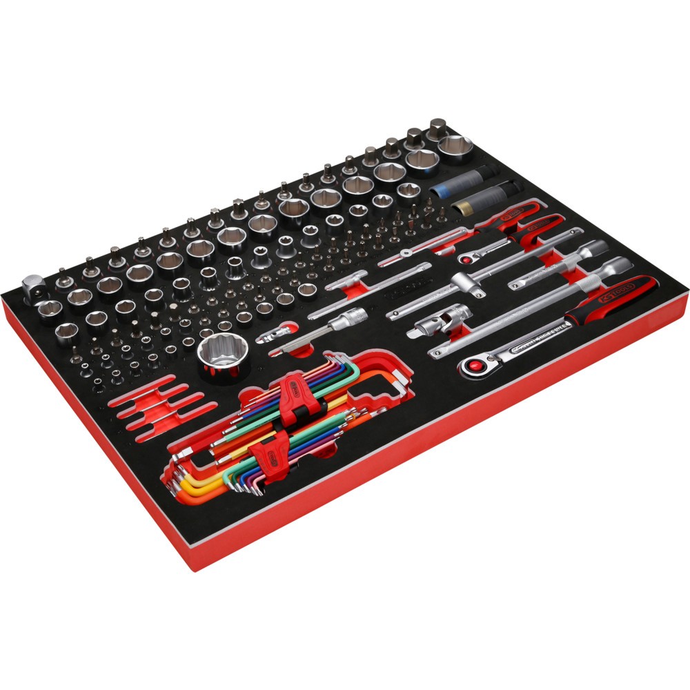 Produktabbildung Nr. 5: KS TOOLS 1/4'' + 1/2'' Steckschlüssel-Satz in Schaumstoffeinlage, 137-tlg