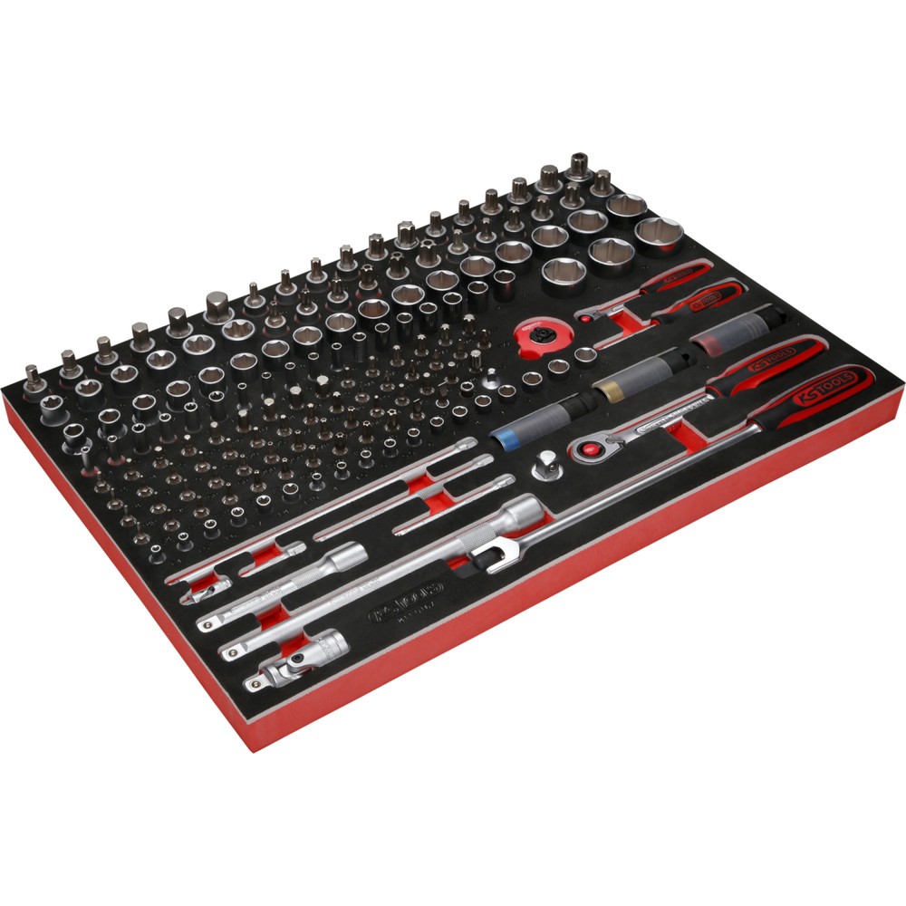 Produktabbildung Nr. 5: KS TOOLS 1/4'' + 1/2'' Steckschlüssel-Satz in Schaumstoffeinlage, 167-tlg