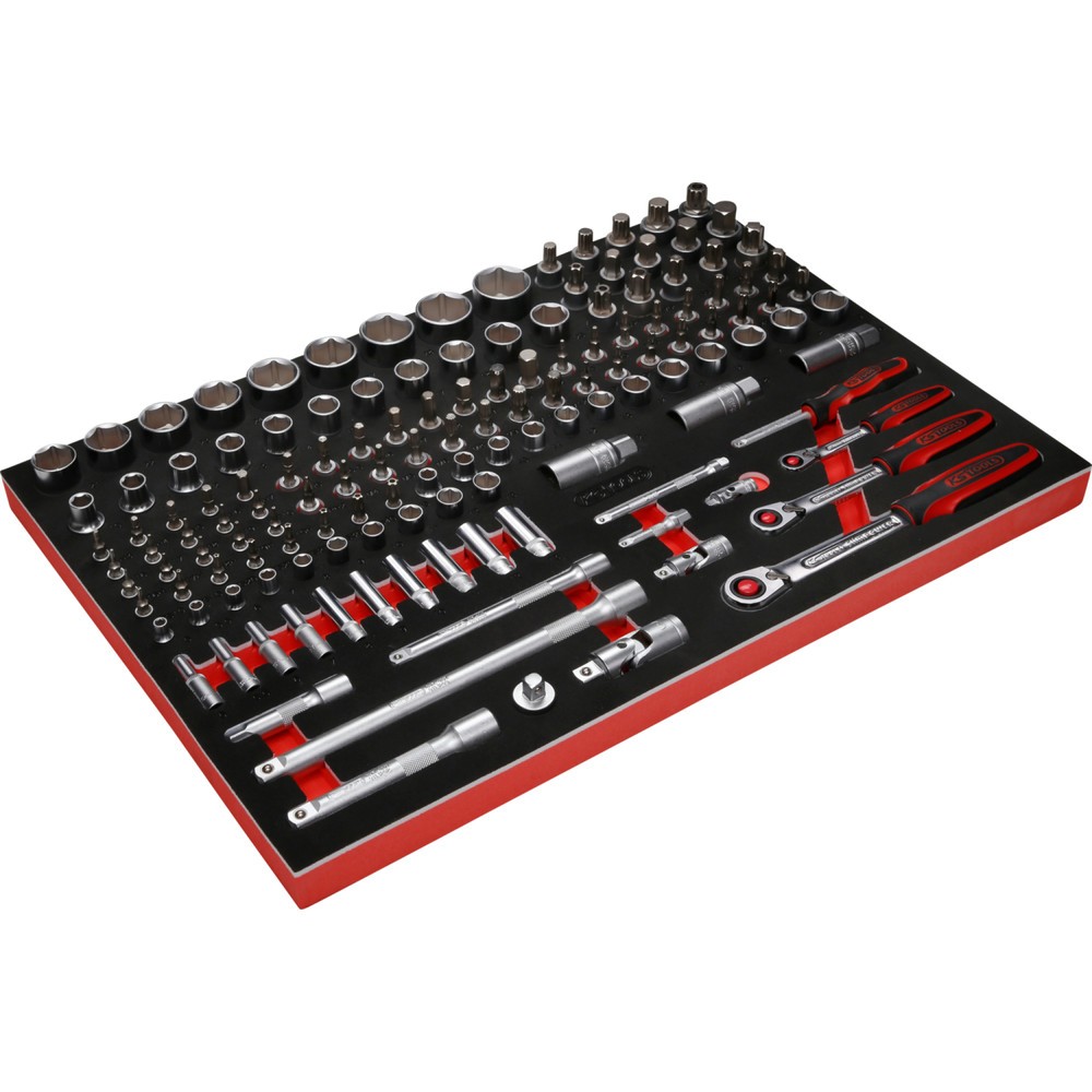Produktabbildung Nr. 5: KS TOOLS 1/4'' + 3/8'' + 1/2'' Steckschlüssel-Satz in Schaumstoffeinlage, 139-tlg