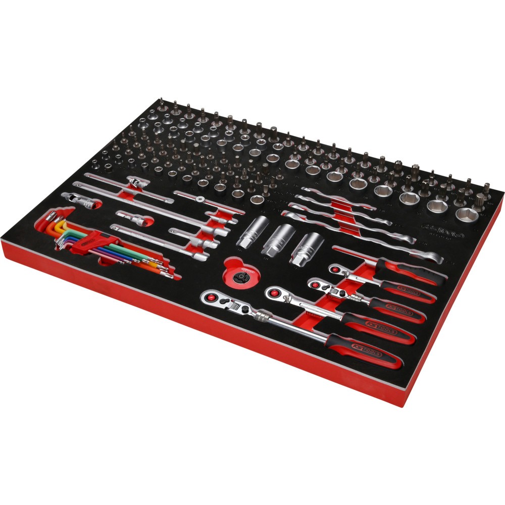 Produktabbildung Nr. 4: KS TOOLS 1/4'' + 3/8'' Steckschlüssel-Satz in Schaumstoffeinlage, 140-tlg