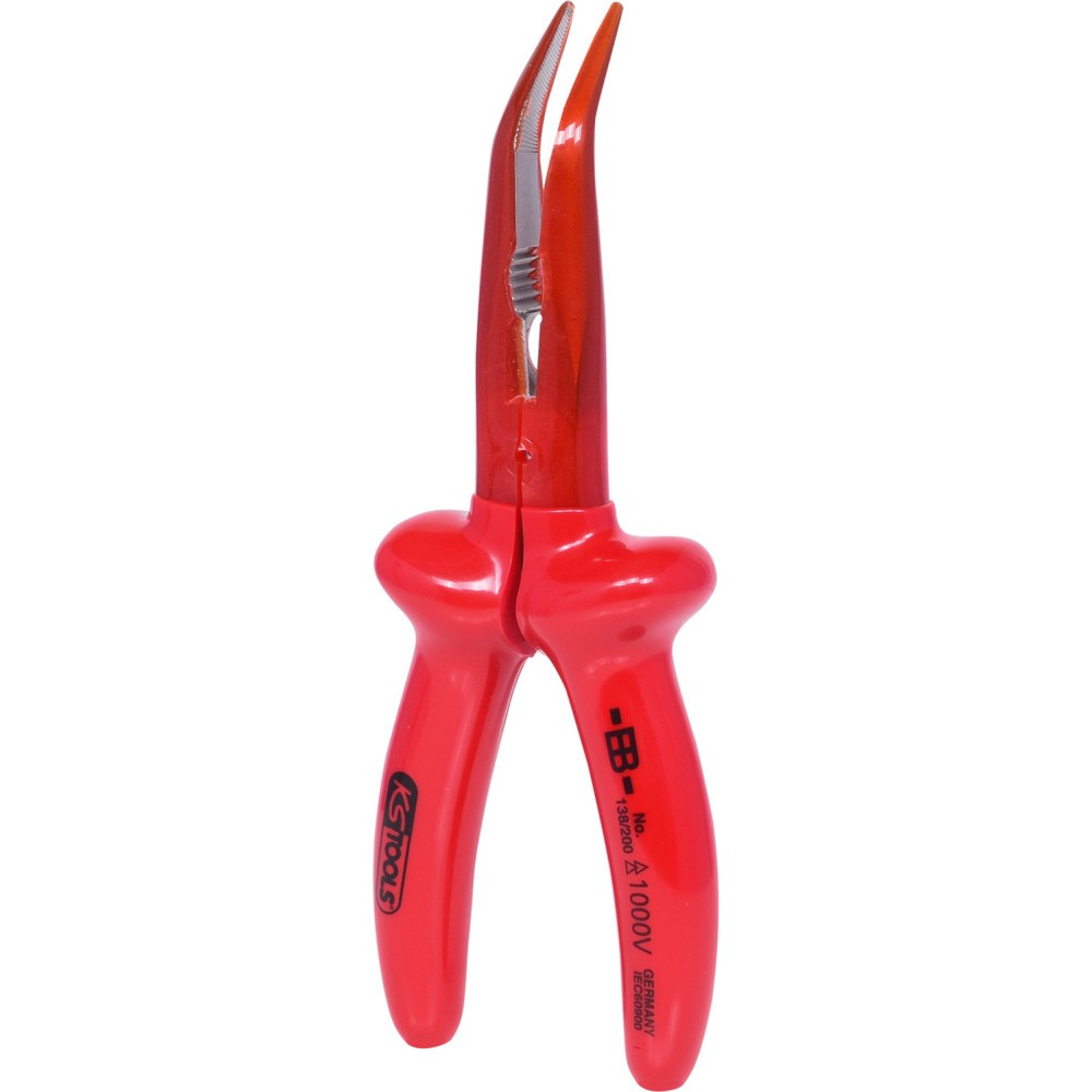 Produktabbildung Nr. 2: KS TOOLS 1000V Flachrundzange, beschichteter Arbeitskopf, gebogen, 200mm