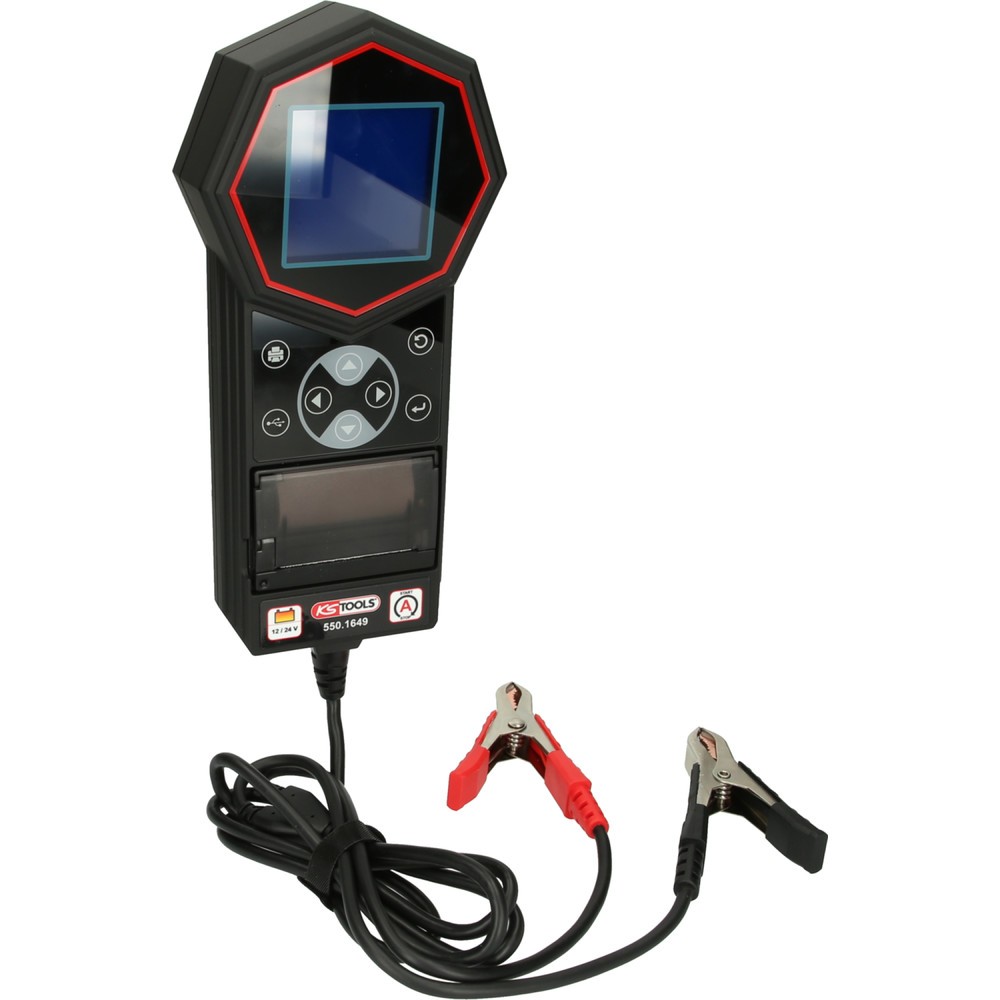 Produktabbildung Nr. 10: KS TOOLS 12V / 24V Digital-Batterie- und Ladesystemtester mit integriertem Drucker
