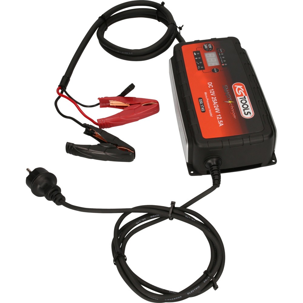 Produktabbildung Nr. 5: KS TOOLS 12V + 24V SMARTcharger Hochfrequenz-Batterieladegerät 25A/12,5A