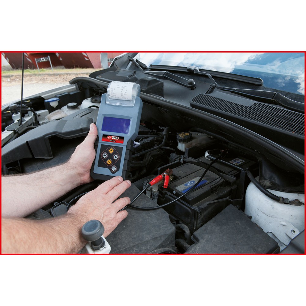 Produktabbildung Nr. 2: KS TOOLS 12V Digital-Batterie- und Ladesystemtester mit integriertem Drucker