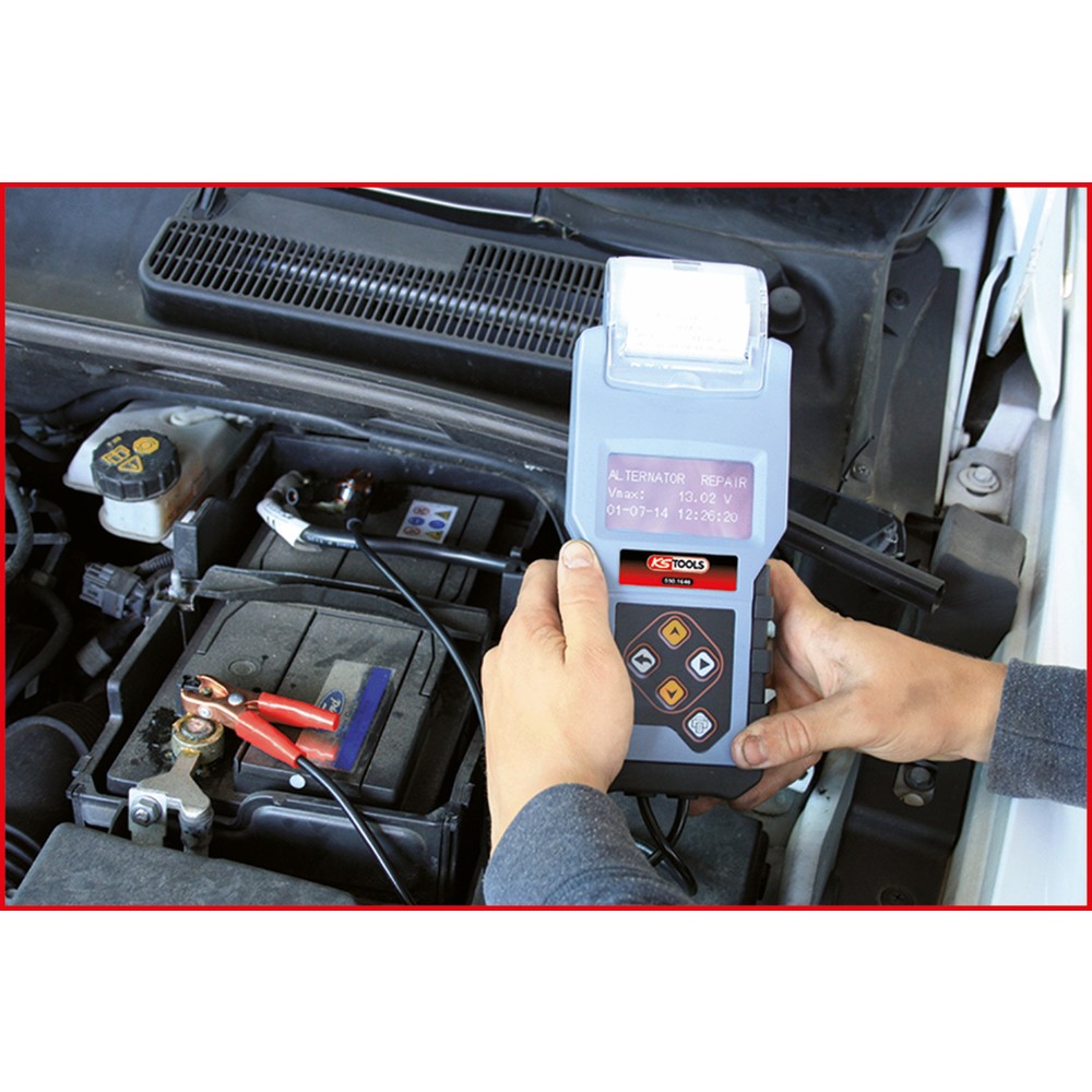 Produktabbildung Nr. 3: KS TOOLS 12V Digital-Batterie- und Ladesystemtester mit integriertem Drucker