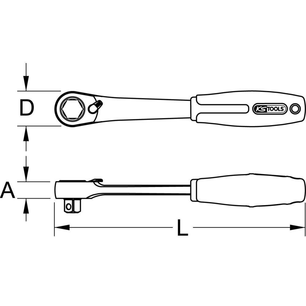 Produktabbildung Nr. 1: KS TOOLS 19mm TRIPLEplus Durchgangs-Umschaltknarre