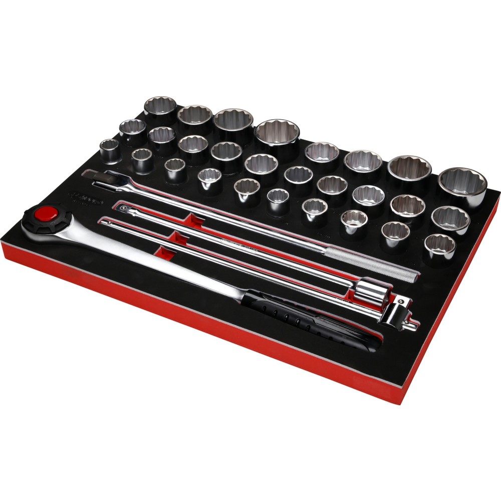 Produktabbildung Nr. 4: KS TOOLS 3/4'' Steckschlüssel-Satz in Schaumstoffeinlage, 32-tlg