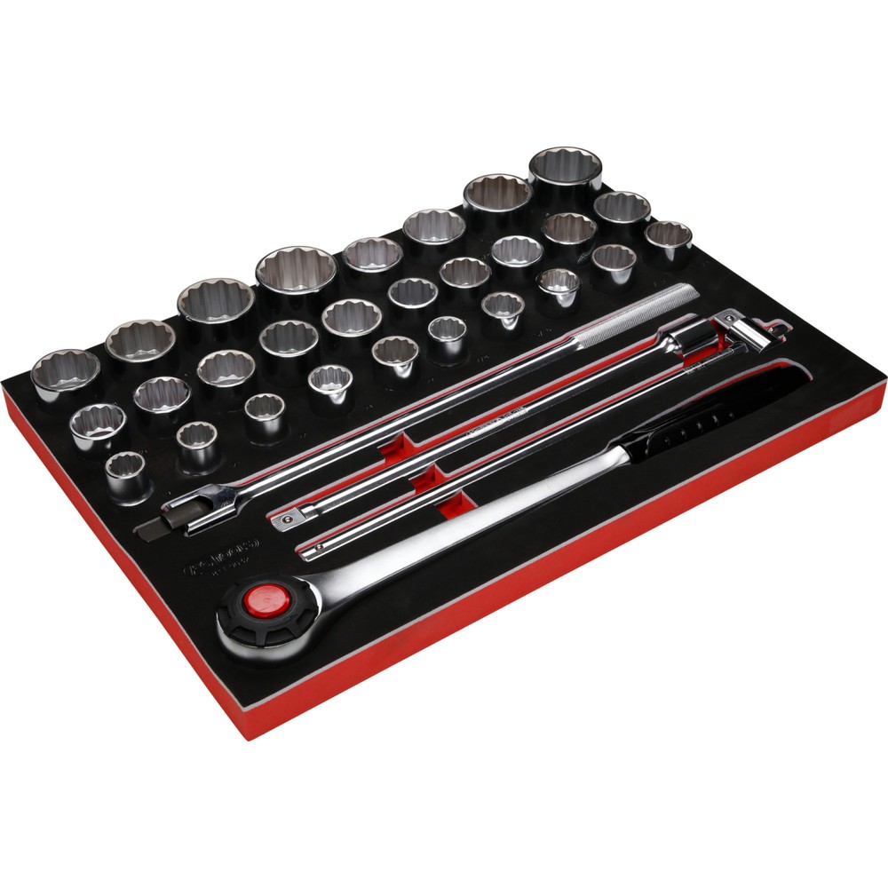 Produktabbildung Nr. 5: KS TOOLS 3/4'' Steckschlüssel-Satz in Schaumstoffeinlage, 32-tlg
