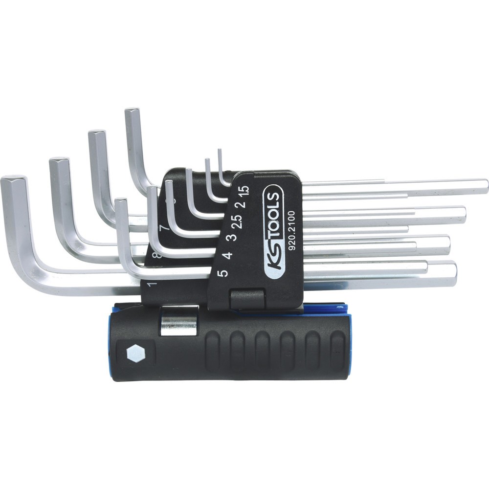 Produktabbildung: KS TOOLS 3 in 1 Innen6kant-Winkelstiftschlüssel-Satz,10-tlg lang