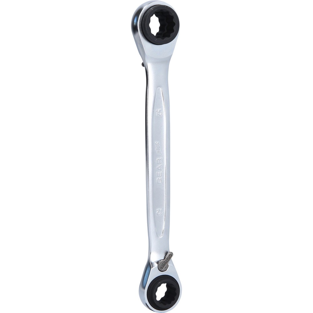 Produktabbildung Nr. 1: KS TOOLS 4 in 1 GEARplus umschaltbar Doppel-Ratschenringschlüssel, 12x13x14x15mm