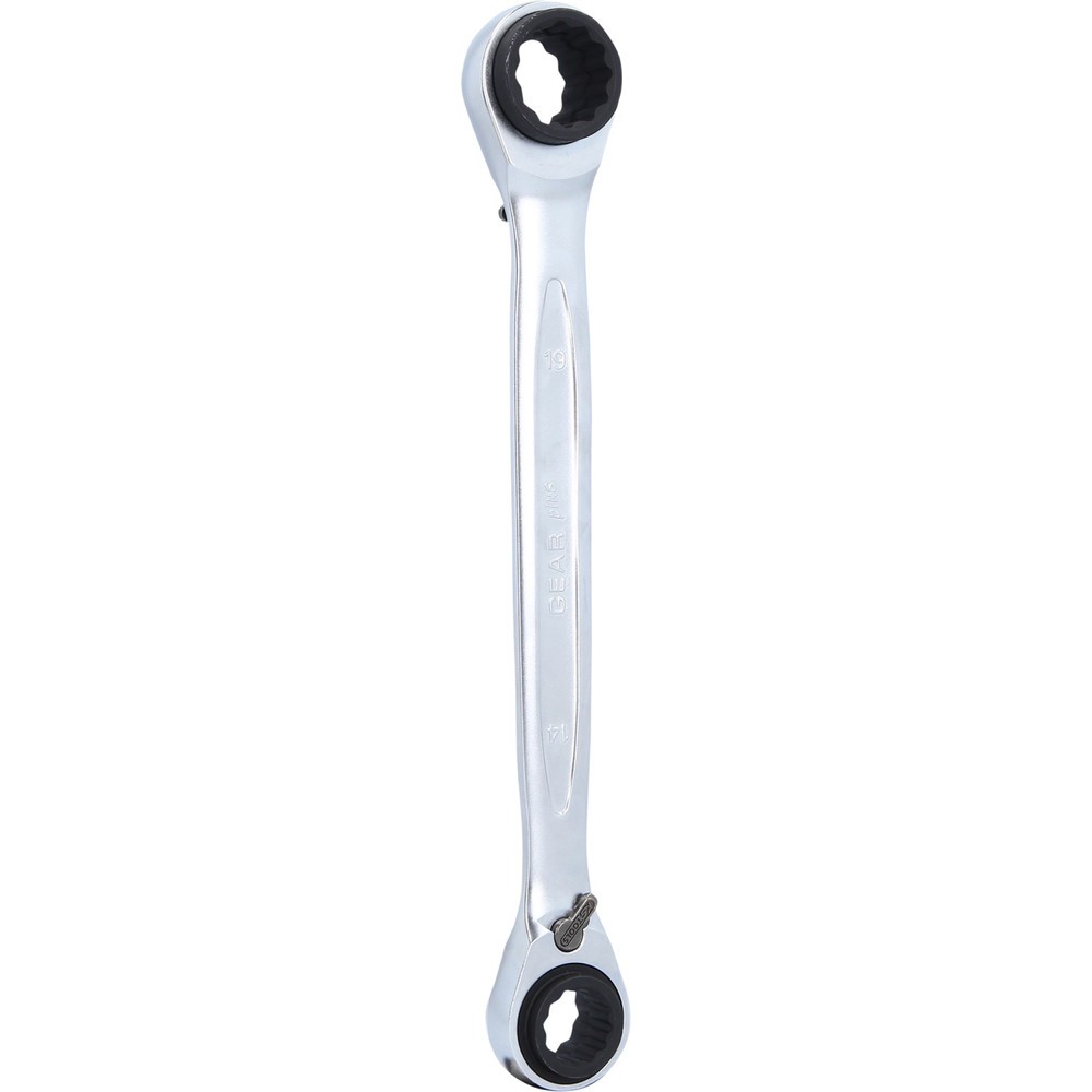 Produktabbildung Nr. 1: KS TOOLS 4 in 1 GEARplus umschaltbar Doppel-Ratschenringschlüssel, 14x17x18x19mm