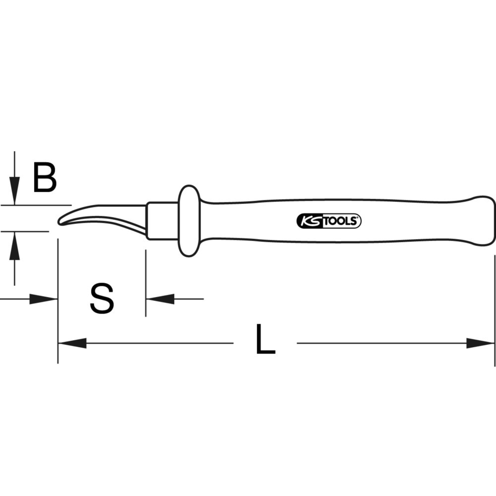 Produktabbildung Nr. 5: KS TOOLS Isoliertes Absetzmesser, 180mm