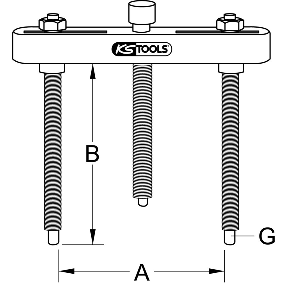 Produktabbildung: KS TOOLS Abziehvorrichtung für Trennmesser, 45-140mm