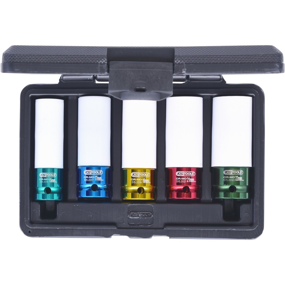 Produktabbildung Nr. 6: KS TOOLS 1/2" Alu-Felgen Kraft-Stecknuss-Satz, 5-tlg