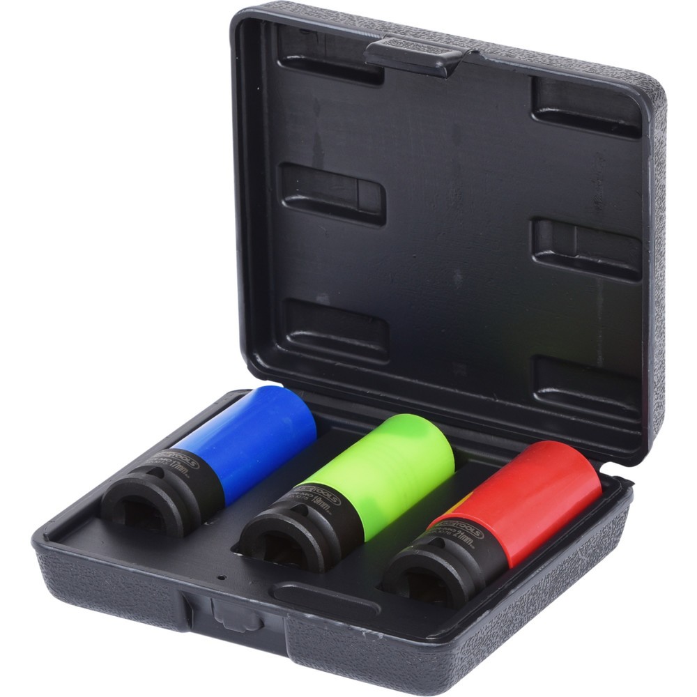 Produktabbildung Nr. 1: KS TOOLS 1/2" Alu-Felgen Kraft-Stecknuss-Satz robust, 3-tlg