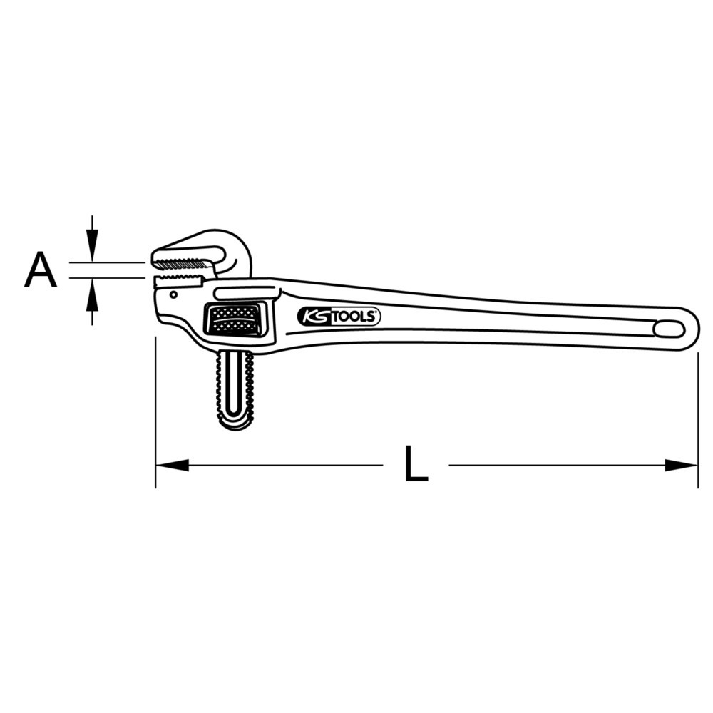 Produktabbildung Nr. 5: KS TOOLS Aluminium-Einhand-Rohrzange, 1.1/2"
