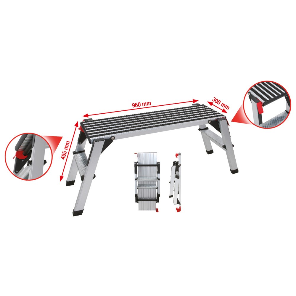 Produktabbildung Nr. 13: KS TOOLS Aluminium-Sicherheits-Laufbühne, L1000xB405xH480mm