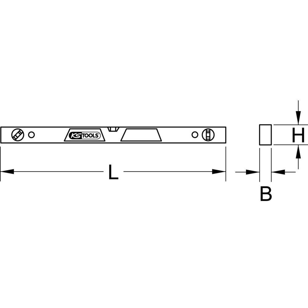 Produktabbildung Nr. 1: KS TOOLS Aluminiumprofil-Wasserwaage,magnetisch,400mm