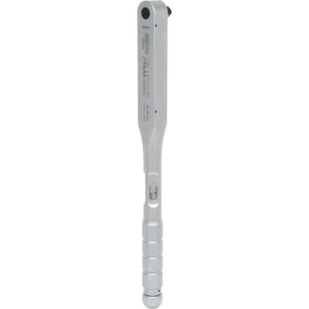 KS TOOLS 1/2" ALUTORQUEprecision-Drehmomentschlüssel, 20-120Nm, Rechtsanzug, Einzelvierkant Produktabbildung: KS TOOLS 1/2" ALUTORQUEprecision-Drehmomentschlüssel, 20-120Nm, Rechtsanzug, Einzelvierkant