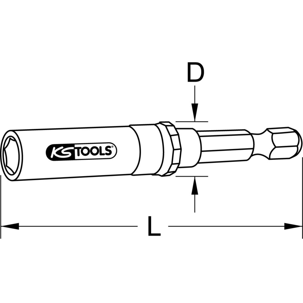 Produktabbildung Nr. 13: KS TOOLS 1/4" Auto-Slimlock Schnellwechsel-Bithalter, 65mm