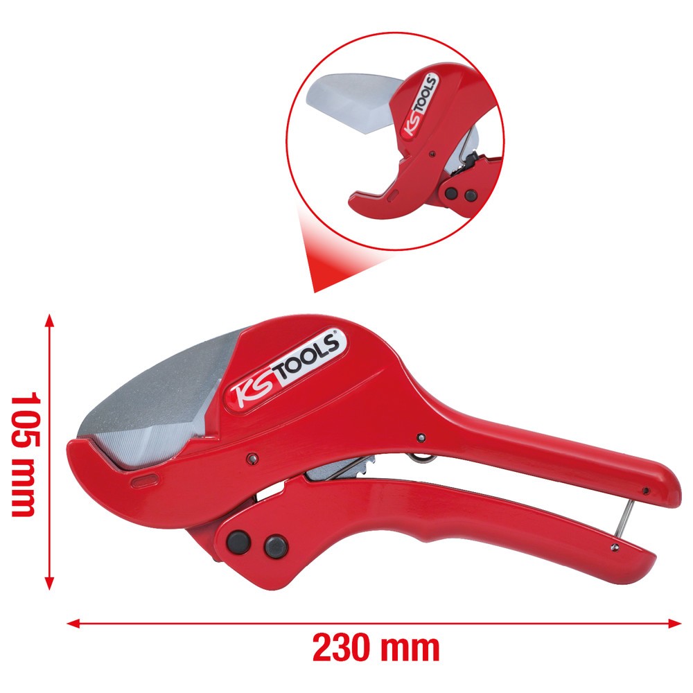 Produktabbildung Nr. 2: KS TOOLS Automatik-Kunststoff-Rohrschere 0-42mm, 230mm