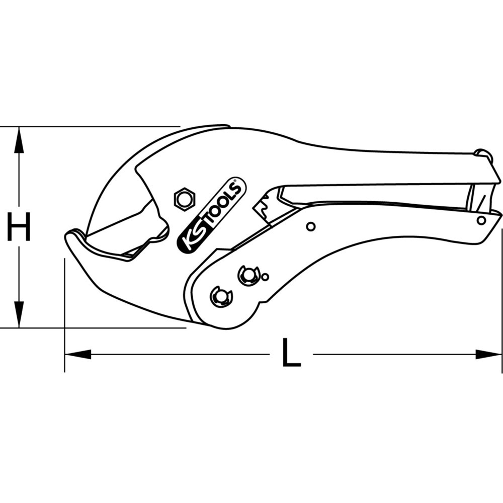 Produktabbildung Nr. 6: KS TOOLS Automatik-Kunststoff-Rohrschere 0-42mm, 230mm