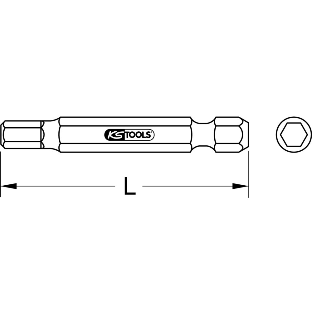 Produktabbildung Nr. 2: KS TOOLS 1/4" Bit Innensechskant, 75mm, 2mm