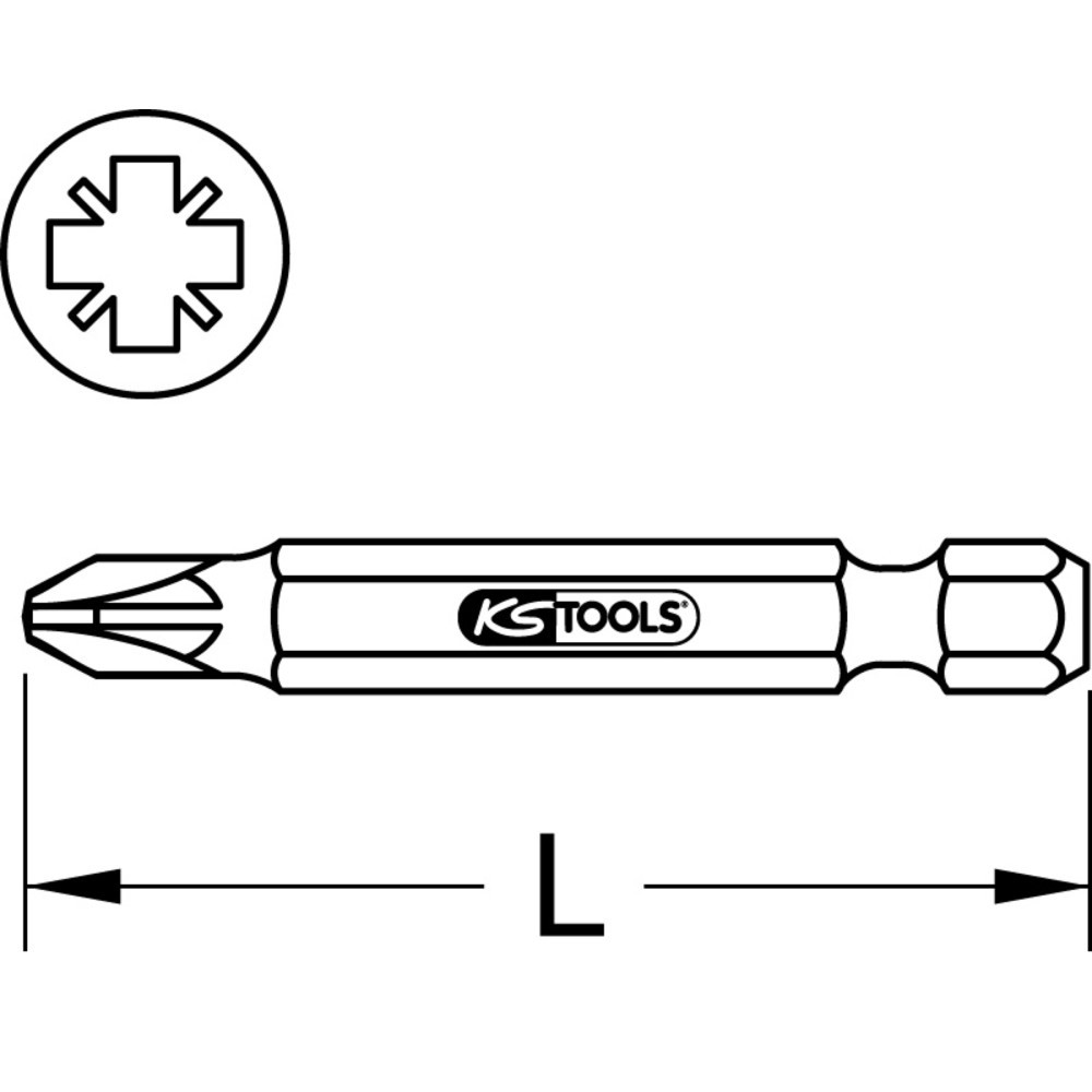 Produktabbildung Nr. 2: KS TOOLS 1/4" Bit PZ, 75mm, PZ1