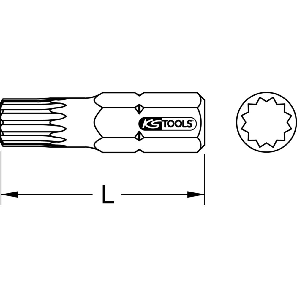Produktabbildung Nr. 2: KS TOOLS 5/16" Bit XZN, 30mm, M14