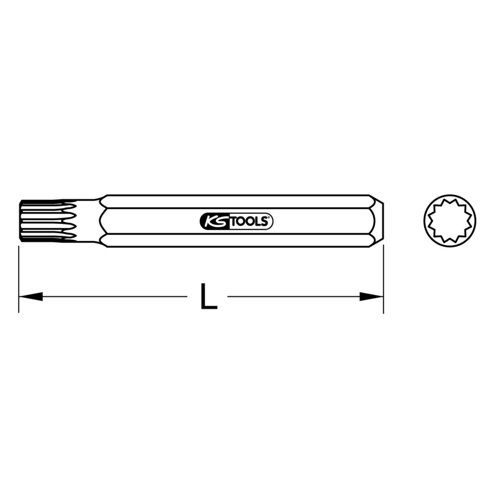 Produktabbildung Nr. 2: KS TOOLS 10mm Bit XZN, 75mm, M5