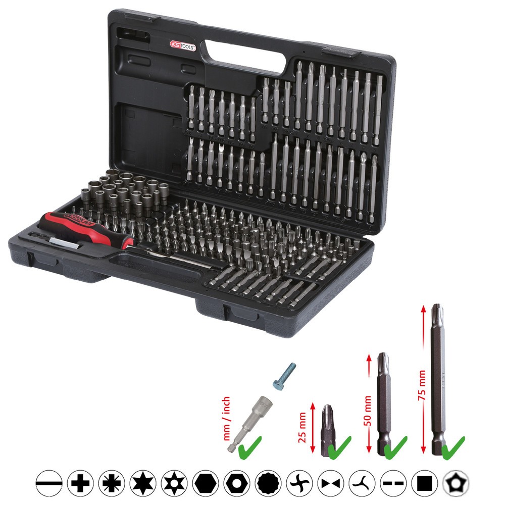 Produktabbildung: KS TOOLS 1/4" Bit-Satz, 208-tlg