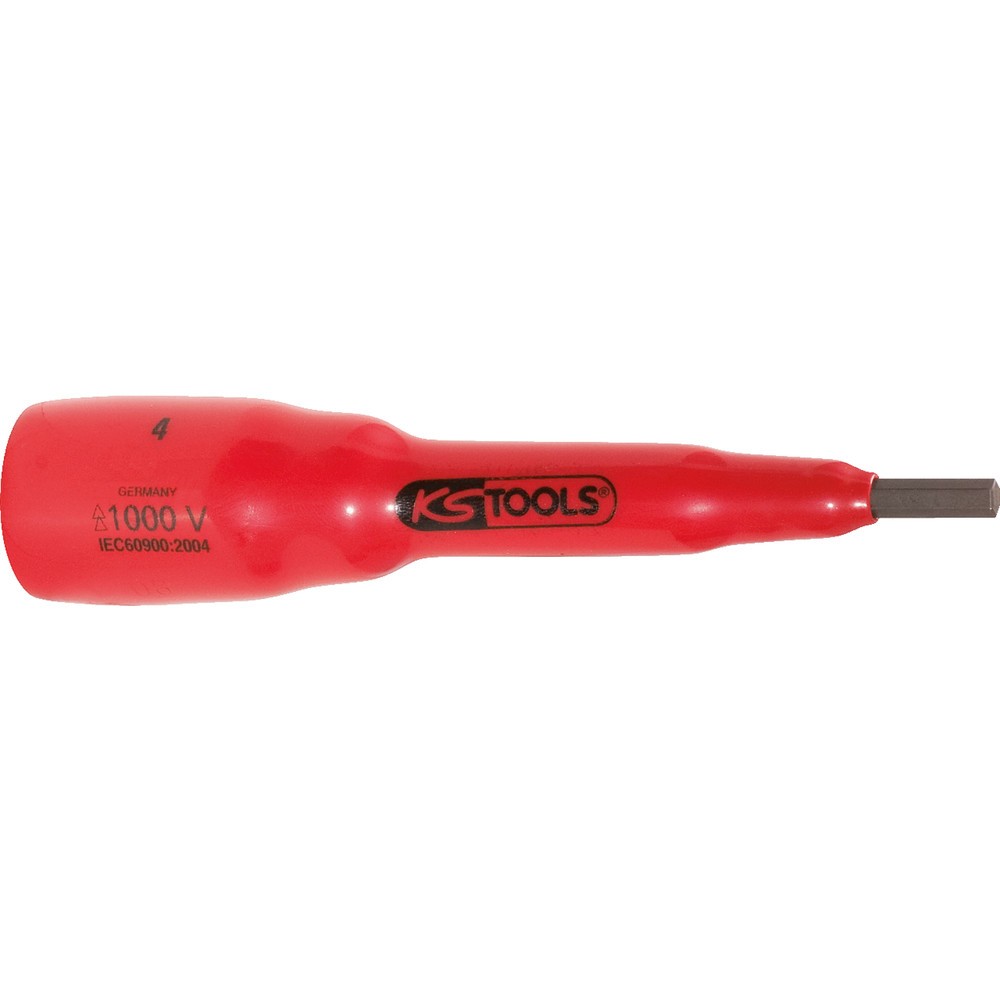 Produktabbildung Nr. 2: KS TOOLS 3/8" Bit-Stecknuss mit Schutzisolierung für Innensechskant-Schrauben, 8mm,116mm lang