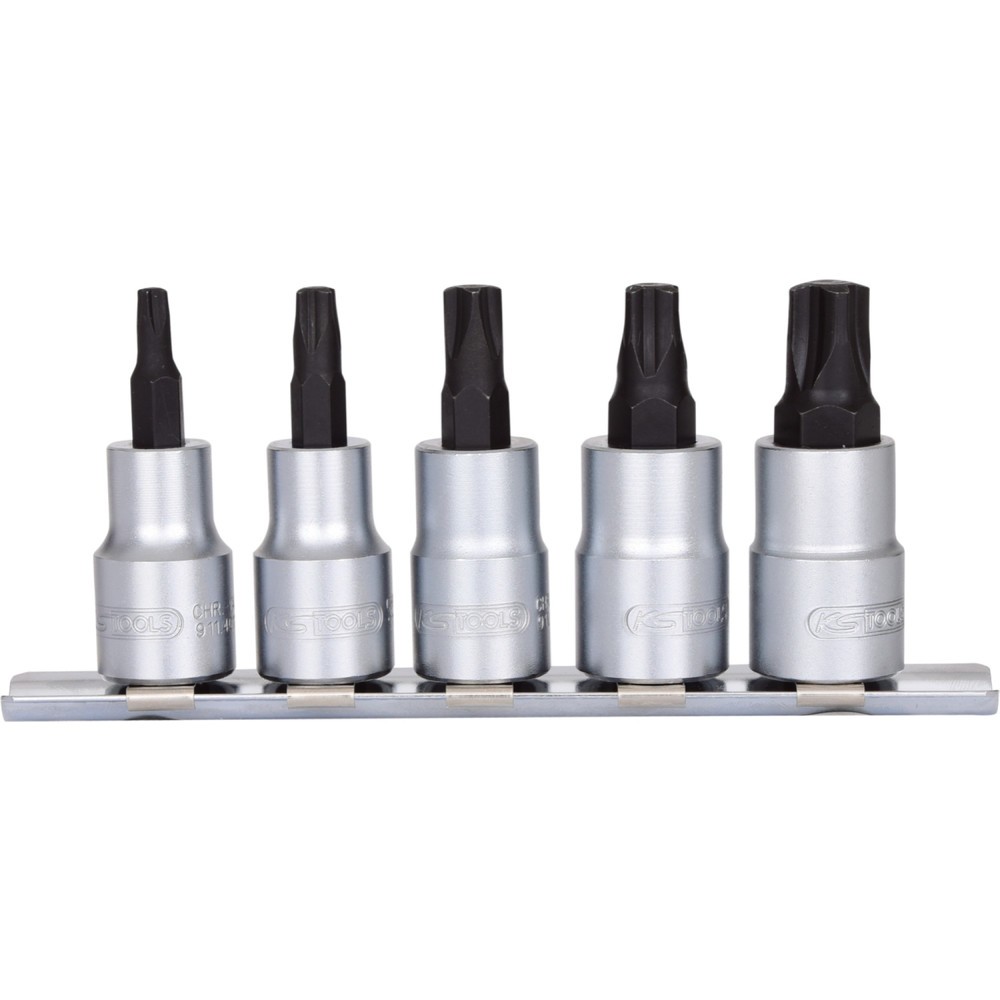 Produktabbildung Nr. 1: KS TOOLS 3/8" Bit-Stecknuss-Satz für MTS MORTORq®-Schrauben, 5-tlg
