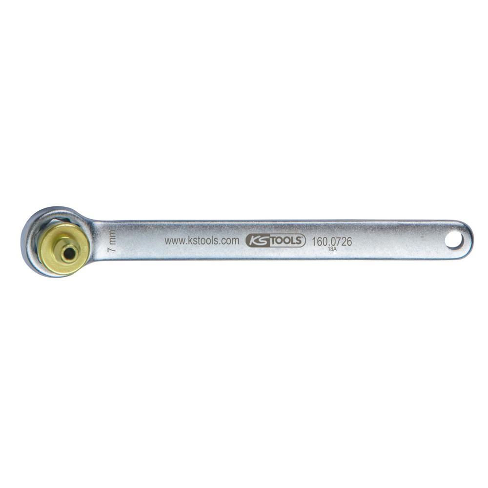Produktabbildung: KS TOOLS Bremsen-Entlüftungsschlüssel, extra kurz, 7 mm, grün
