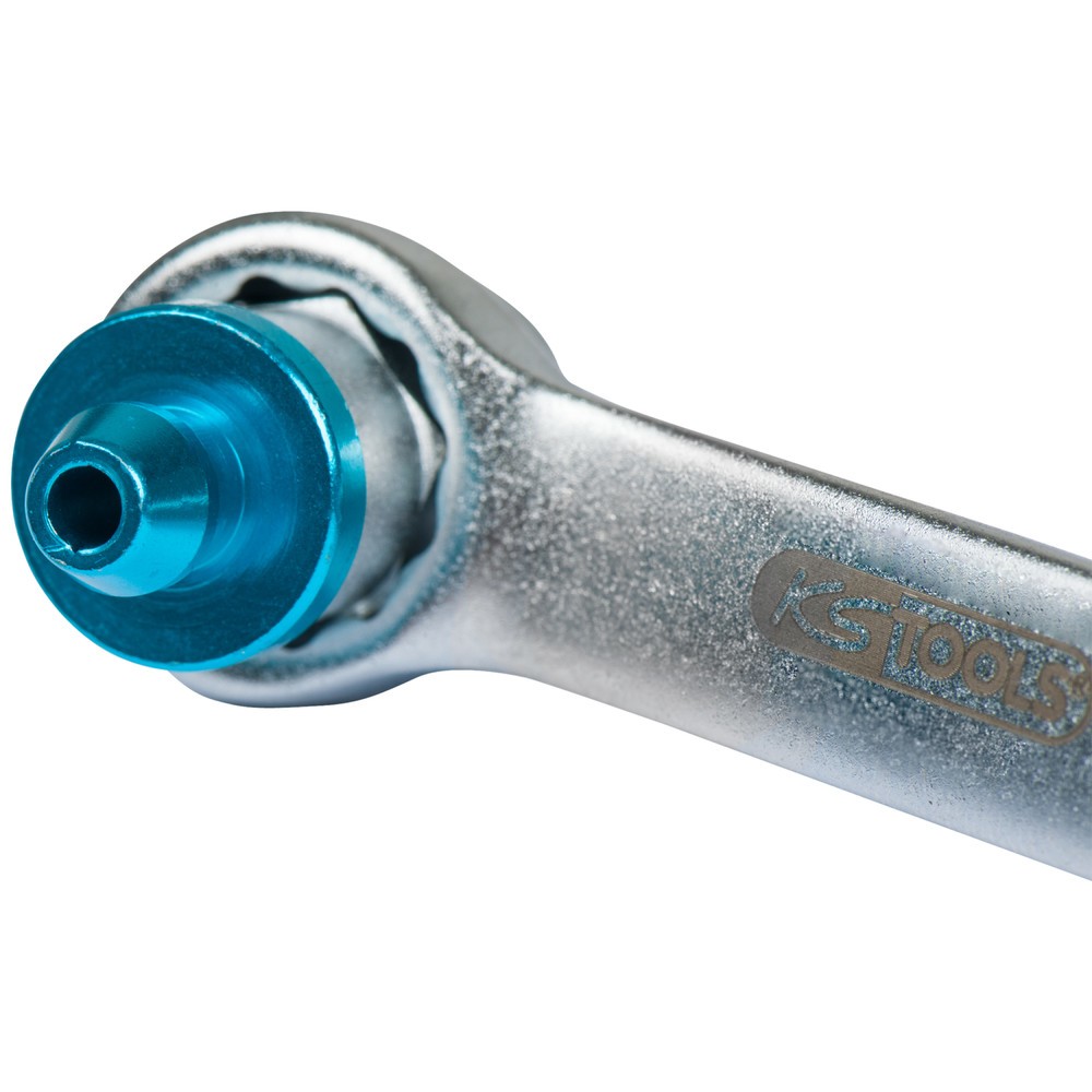 Produktabbildung Nr. 3: KS TOOLS Bremsen-Entlüftungsschlüssel, extra kurz, 8 mm, blau