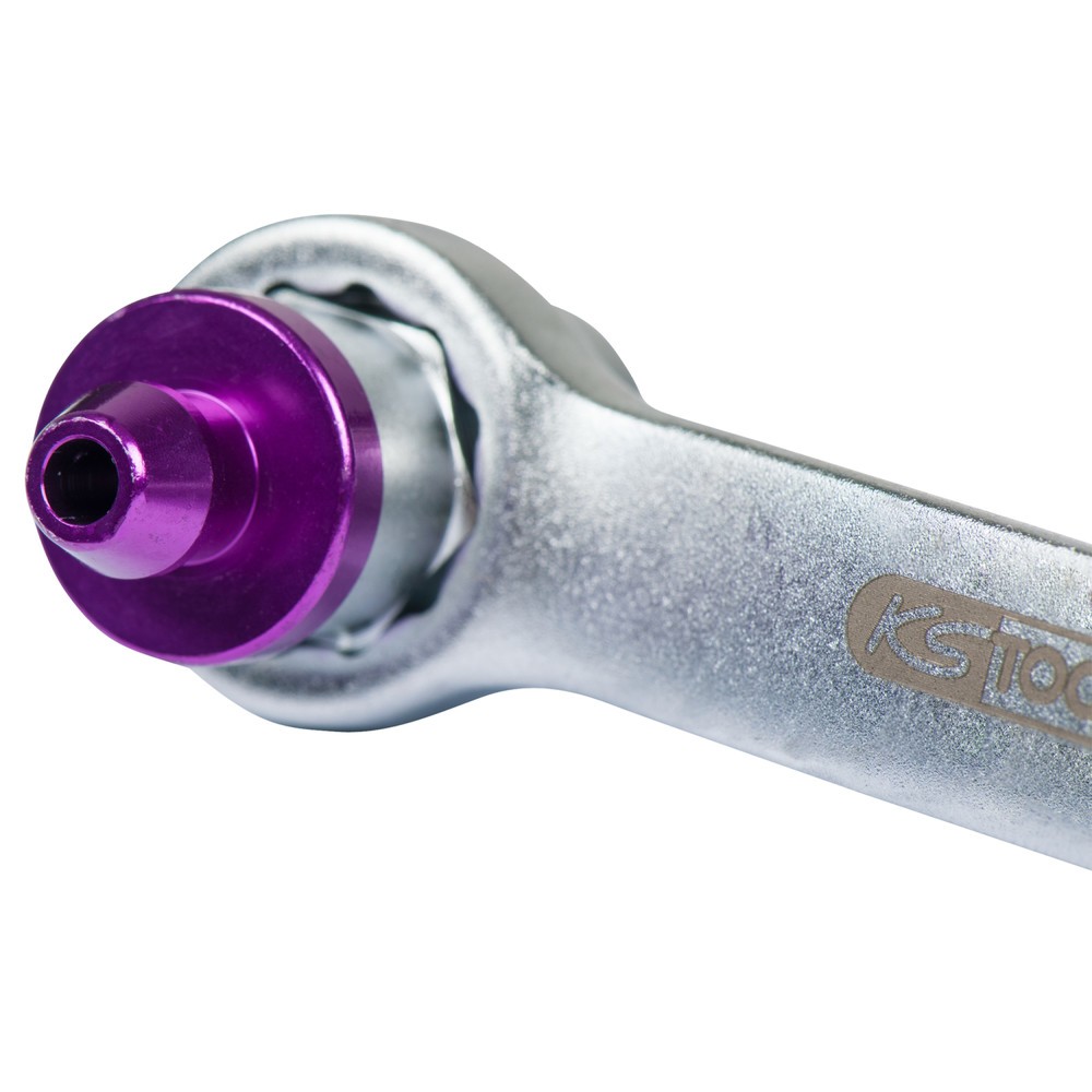Produktabbildung Nr. 3: KS TOOLS Bremsen-Entlüftungsschlüssel, extra kurz, 9 mm, lila