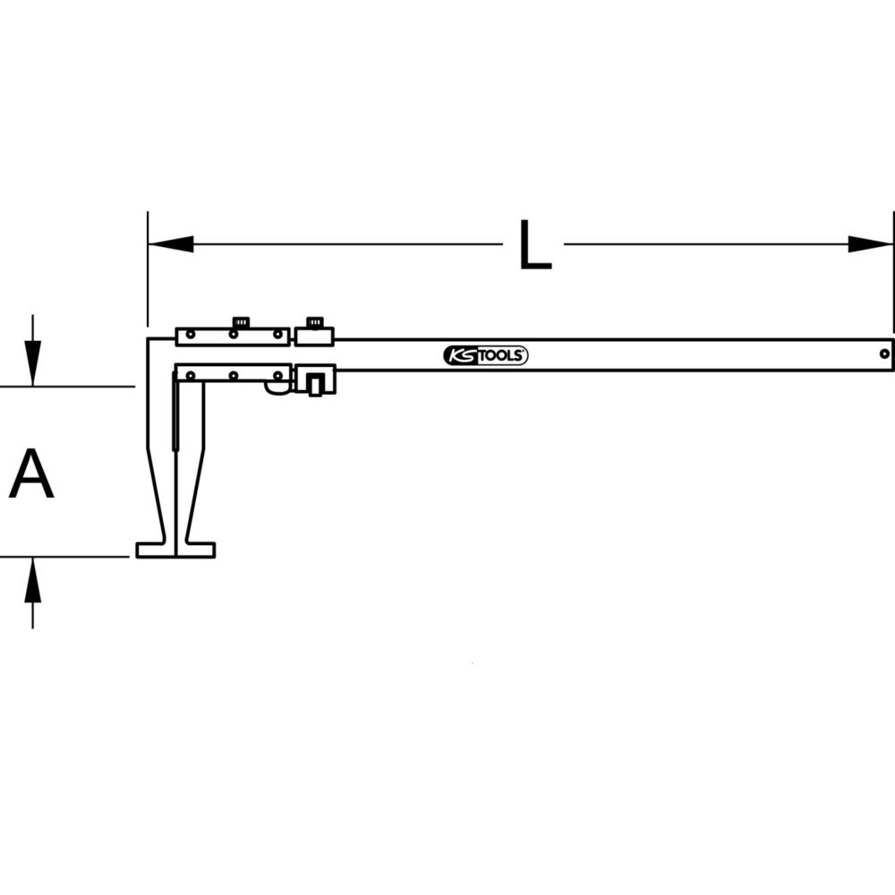 Produktabbildung Nr. 7: KS TOOLS PKW Bremstrommeln Messschieber 0-300mm, 410mm