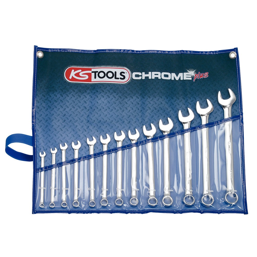 Produktabbildung Nr. 2: KS TOOLS CHROMEplus Ringmaulschlüssel-Satz, abgewinkelt, 13-tlg