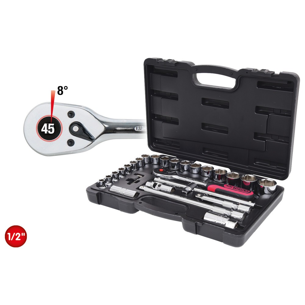Produktabbildung Nr. 1: KS TOOLS 1/2" CHROMEplus Steckschlüssel-Satz, 28-tlg
