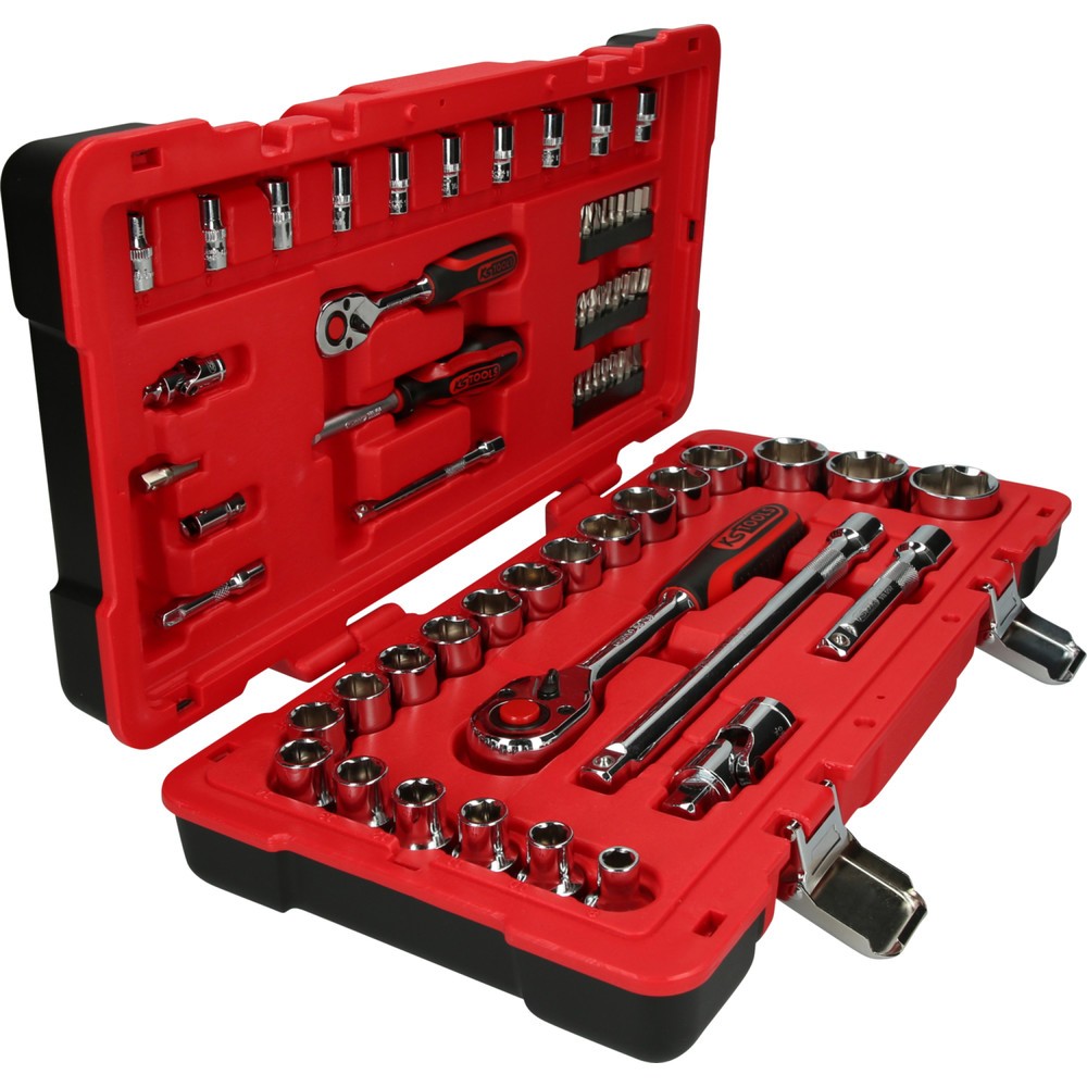 Produktabbildung Nr. 4: KS TOOLS 1/4"+1/2" CHROMEplus Steckschlüssel-Satz, 68-tlg