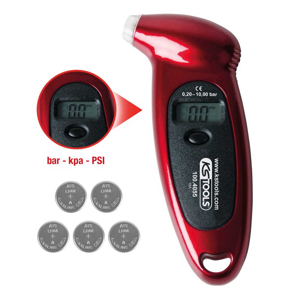Produktabbildung Nr. 5: KS TOOLS Digitaler Reifendruckmesser, 0,20 - 10,0 bar