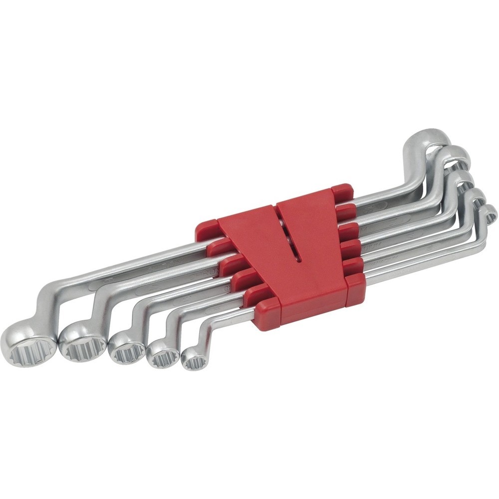 Produktabbildung: KS TOOLS Doppel-Ringschlüssel Satz, gekröpft, 5-tlg 8-19mm