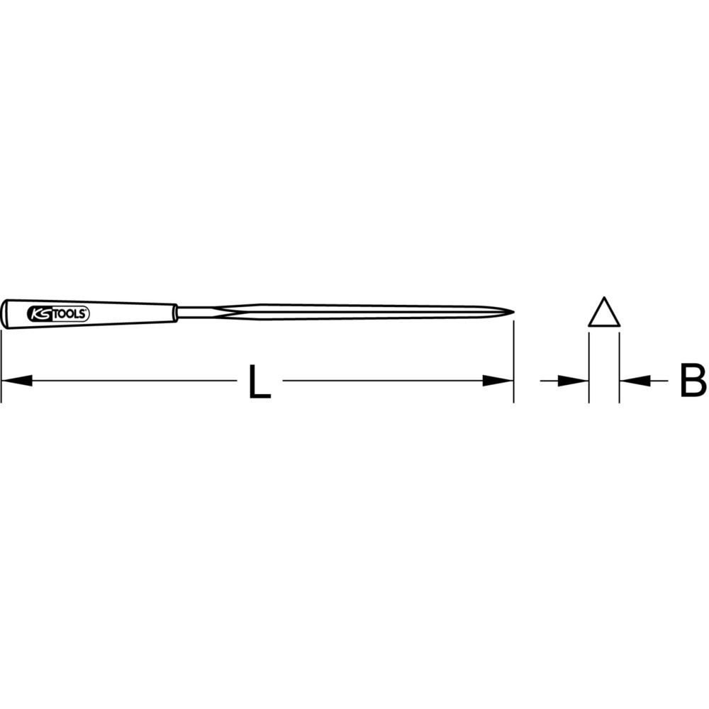 Produktabbildung Nr. 1: KS TOOLS Dreikant-Nadelfeile, 3mm