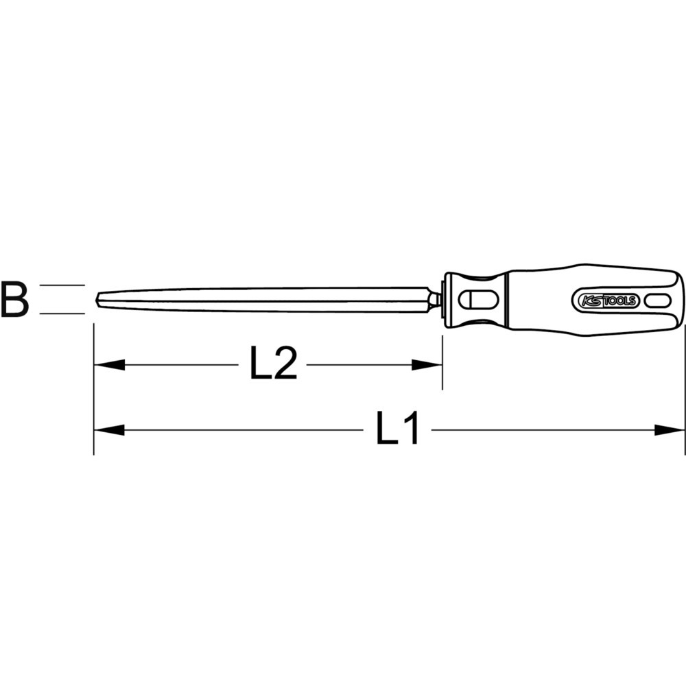 Produktabbildung Nr. 2: KS TOOLS Feinmechanik-Dreikant-Vollschaber, 160mm