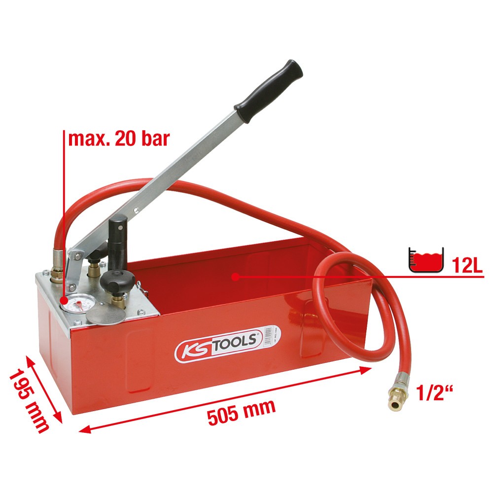 Produktabbildung Nr. 2: KS TOOLS Druck-Prüfpumpe, 12 Liter