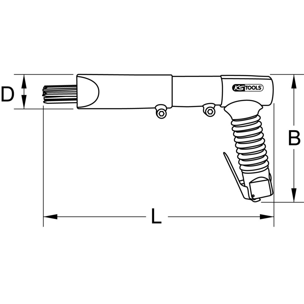 Produktabbildung Nr. 11: KS TOOLS 3/8" Druckluft-Nadelentroster, max.6,3bar, 1/4''PT